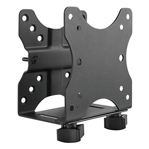 RICOO Mini PC Rechner Halterung für Monitor Tisch Halterung Wand & VESA Montage Thin Client Server Rack Untertisch Schreibtisch Computer TRH-01 CPU Gehäuse Stehend Halter für Intel NUC Unter Unterbau