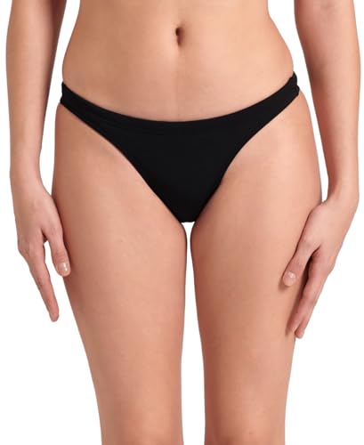 ARENA Damen Women's Team Swim Bottom Solid Badehosen Slip, Black-white, 34 EU