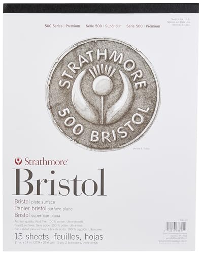 Strathmore 500 Series Bristol, Papier, Teller, 2-lagig, 11x14, 15