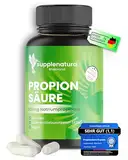 Propionsäure - 210 Kapseln (500mg) - hochreines Natriumpropionat - Laborgeprüft - Vegan - Deutsche Herstellung – Propionsäure Kapseln von SUPPLENATURA®