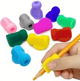 HOMMWINS 10 Schreibhilfe für Stift Kinder Stifthaltung Hilfe Kinder Schreiblernhilfe Grip Schreiblernstift Bleistift Griffe Kinder Stifthalter