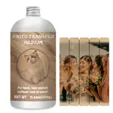 Photo Transfer Medium Gel, 500 ml Fototransferpapier für Holz, Fototransfergel zum Dekorieren von Möbeln, Familienaktivitäten, DIY Handwerk, Erinnerung an Menschen & Veranstaltungen