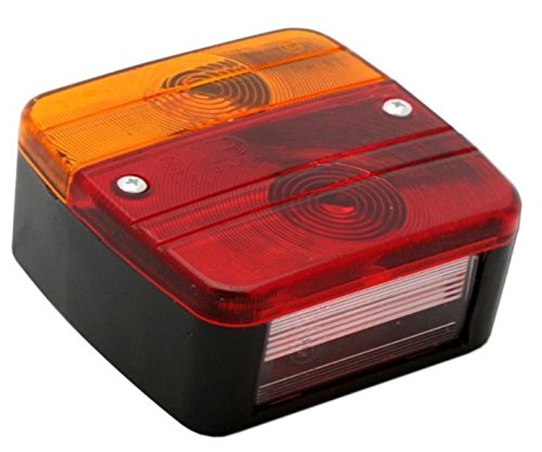 hillfield® Universal Rücklichter, Rückleuchten für KFZ Anhänger, komplett mit Glühlampen (1 Rücklicht)