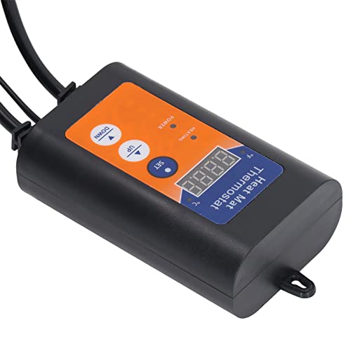 Hyuduo Digitaler Heizmatten-Thermostat, LED 1000 W Fahrenheit Celsius Umschaltbarer Digitaler Temperaturregler Sämlings-Heizmatte für die Samenkeimung(#2)