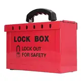 Edelstahl-Lockout-Tagout-Box, 13-Gauge-Lockout-Tagout-Gruppen-Lockbox, Design mit Sichtbaren Löchern, Ergonomischer Metallgriff, Tragbare Sicherheit mit Großer Kapazität für