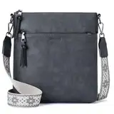 Roulens Mittel Damen Umhängetaschen, Leicht Damen Schultertasche aus Veganes Leder, Crossbody Bags für Frauen mit Verstellbar Abnehmbar Breiter Gurt