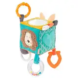 Fehn Motorikwürfel Funky Friends - Motorikspielzeug Baby Aktivitätswürfel zum Aufhängen für Kinderwagen, Kinderbett und Babyschale - Activity Würfel Spielzeug für Babys und Kinder ab 0+ Monaten