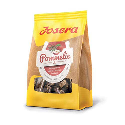 JOSERA Pommelie - Pferdeleckerli (1 x 900 g) | gesunde und schmackhafte Pferdeleckerlis zu 100 % aus Apfel & Thymian | getreidefrei | Premium Leckerli - Ergänzungsfuttermittel für Pferde | 1er Pack