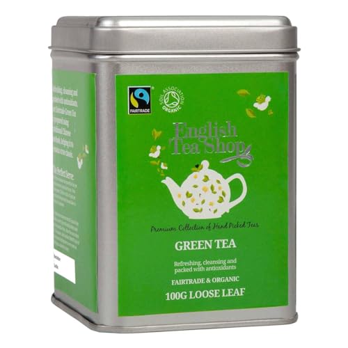 ETS - Grüner Tee BIO | Fairtrade loser Grüntee aus Ceylon | nachhaltig angebaut & handgeerntet | erfrischend lieblich aromatisch - 100g Dose