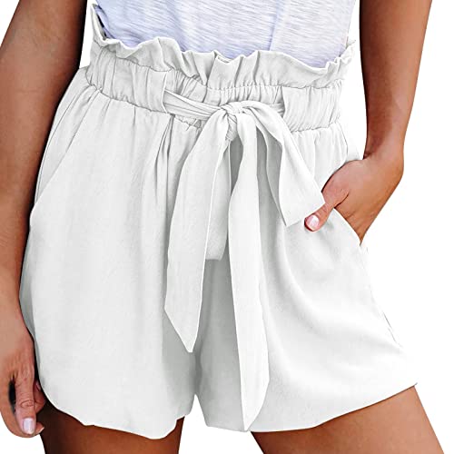 Shorts Mit Reißverschluss Herren Rüschen, elastische Taille, Sommer-Strandshorts Taschen, Gürtel Neopren(B,S)