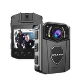 CAMMHD Z3 Bodycam 1440P 130°Sichtfeld, 3000mAh Körperkamera kontinuierliche Aufzeichnung 8–10 Stunden, Body Cam Wasserdicht Infrarot-Nachtsicht Geeignet für Polizei Feuerwehr usw(32G)