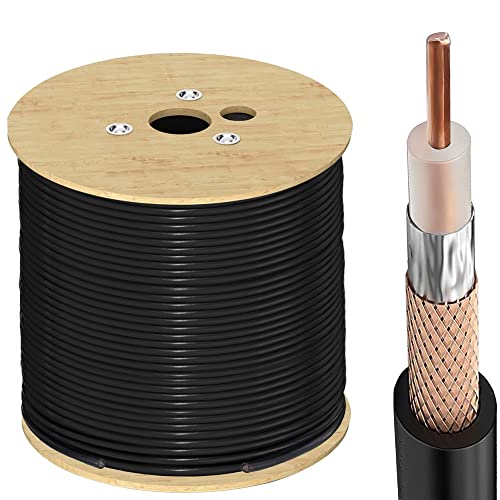 TUOLNK RG58 Koaxialkabel Verlängerungskabel 49.2ft (15M) Flexibles Koaxialkabel mit niedrigem Verlust für Wired &Wireless Netzwerk Router 4G Antenne Schwarz Kabel Impedanz 50 Ohm RG58 RF Koaxialkabel