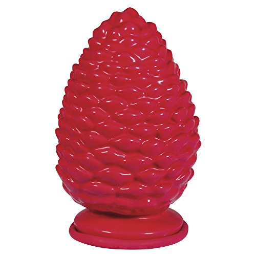 Rayher 34388000 Latex Vollform-Gießform Pinienzapfen, Rot, Maße mit Sockel 9,5 x 15 cm, befüllbar mit Kreativ-Beton, Raysin, Gipspulver, Keramikpulver, Seife, Wachs etc.