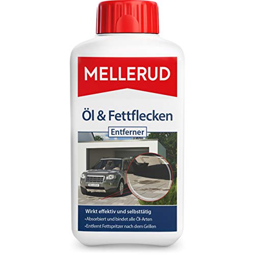 MELLERUD Öl & Fettflecken Entferner | 1 x 0,5 l | Wirkungsvolles Mittel gegen hartnäckige Verschmutzungen auf allen Oberflächen im Innen- und Außenbereich