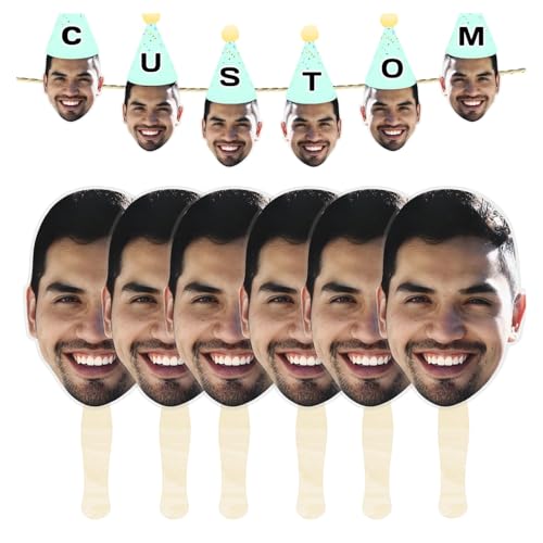 NGTSFLY Vinyl Gesicht am Stiel, Pappaufsteller Personalisiert,Cardboard Cutout Fat Heads, 6 Stück Köpfe für Hochzeiten, Abschlussfeiern und Geburtstagspartys (6 Stück)