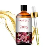 PHATOIL Fruchtiges Duftöl Kirschöl 100ML, Ätherisches Öl Kirsche für Aromatherapie von Erstklassige Qualität, Ätherische Öle für Diffuser, Raumdüfte, Seife, Kerzen