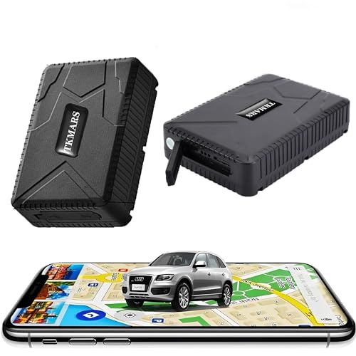 TKMARS GPS Tracker Auto GPS Tracker Ohne ABO 160 Tage Standby-Zeit, 10000mah,Stark Magnetisch, Wasserdicht, Echtzeit-Tracking