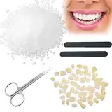 50g Temporäre Zahnreparaturperlen, Zahn Reparatur Set Zahnfüllung Reparatur Zahnperlen Instant Furniere Zahnersatz Provisorischer Zähne Veneers Zähne Zahnreparaturgranulate Zahngel und Zahnverblendung