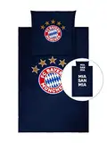 FC Bayern München Bettwäsche Glow in The Dark | 135x200 | Navy | Fußball