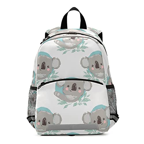 ISAOA Kleinkind-Rucksack mit Zügeln für Jungen, niedlicher Koala-Kinder-Rucksack, Kindergartentasche, Reisetasche mit Brustclip, mehrfarbig 9, Einheitsgröße