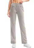 SANTINY Damen-Golfhose mit 3 Taschen, Stretch, hohe Taille, Schlupfhose für Damen, Reisen, Arbeit, Freizeit, Beige, X-Groß