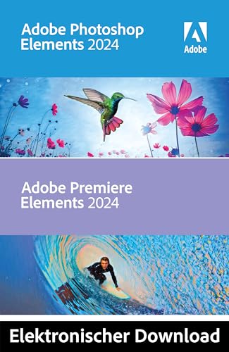 Adobe Photoshop&Premiere Elements 2024│1 Gerät│1 Benutzer│Mac│Digital Download