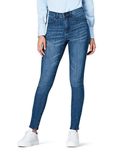 find. Damen Slim Fit Skinny Jeans High Rise DC3375S, Gr. X-Small, Blau (Mid Wash)