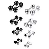 8 Paar Edelstahl Kugel Ohrstecker Langhantel Knorpel Helix Ohrpiercing 3-6mm Ausgezeichnet Nützlich und professionell