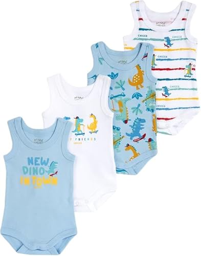 Chicco Set ärmellos Bodys aus Baumwolle, Baby - Unisex