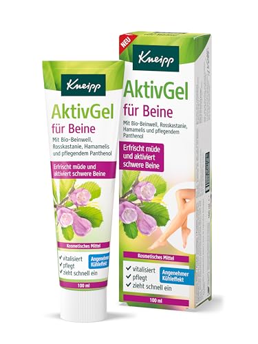 Kneipp AktivGel für Beine - Mit Bio-Beinwell, Rosskastanie, Hamamelis und pflegendem Panthenol - Angenehmer Kühleffekt - 100ml