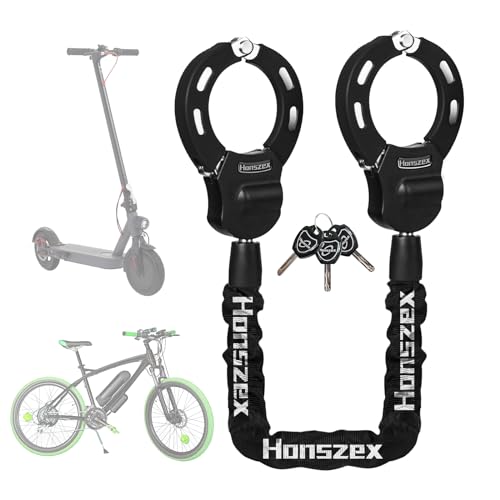 Honszex Fahrradschloss, E Scooter Schloss, Handschellenschloss mit Schlüssel, 36.22inch Farbenfroh Hochsicherheitsschlösser, Bike Lock, Zubehör für Elektrofahrräder und Elektroroller