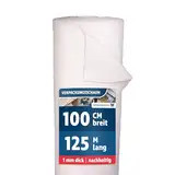 Verpackungsschaum Rolle 1m x 125m | 125m² Verpackungsmaterial 1mm PE-Schaum | Ideales Füllmaterial für Pakete & Umzugsmaterial als Möbelschutz | Schaumfolie als Polstermaterial