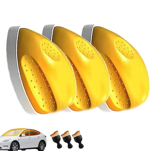 Cleaning Mouse - Glass Oil Film Cleaner,Car Glass Oil Film Cleaner,Glass Cleaning Mouse for Cars,Car Glass Glossy Mouse,Powerful Car Window Glass Windshield Oil Film Remover Cleaner Brush (3pcs)