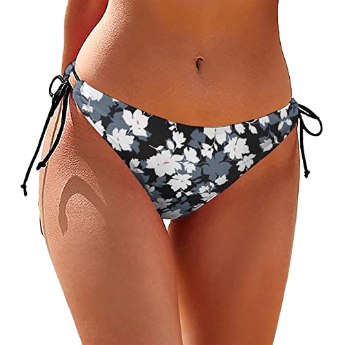 Damen-Bikinihose mit Seaxy-Print, zum Binden, seitliche brasilianische, Badeanzug-Unterseite Bikini Hotpants