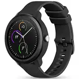 Vobafe Garmin Armband 20mm Kompatibel mit Garmin Vivoactive 3/Venu 2 Plus/Venu sq/Vivomove HR, Weiche Silikon Armbänder Sport Ersatzband für Garmin Fenix 7S/Forerunner 55/245/645 Music, Schwarz