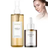 2 Stück Centella Cleansing Oil + Centella Serum, Centella Asiatica Extract, Madagascar Centella Light Reinigungsöl, Centella Gesichtsserum, Geeignet für Empfindliche Haut