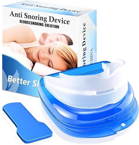 Anti Schnarch Mundstück, Wirksame Schnarchstopper-Aufbissschiene, Nachtaufbissschienen für Männer und Frauen zur Verhinderung von Zähneknirschen Snoring Stopper (Transparent-Mundstück)