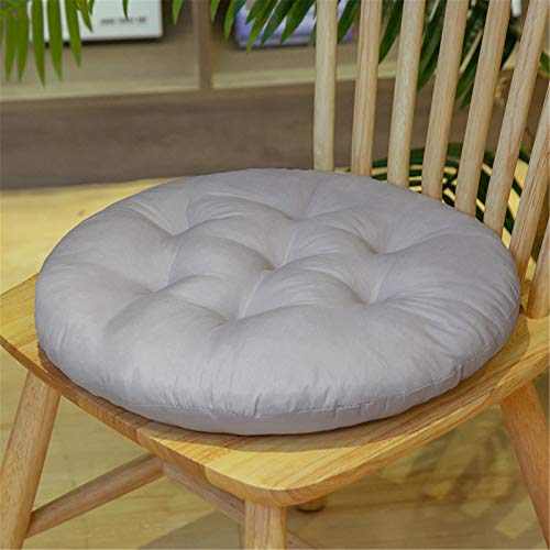 SWECOMZE 2er Set Sitzkissen Kissen Stuhlkissen 40 * 40CM Auflage Sitzauflage Büro Boden Balkon Garten Stuhlkissen Polsterauflage für Innen Außenbereich Chair Cushion (Hellgrau,Runden)