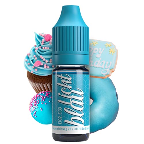 Belissia Lebensmittelfarbe Lichtblau - 10ml flüssig & hochkonzentriert - Lebensmittelechte Speisefarbe zum Backen, Kochen, Fondant & DIY - vegan, stark färbend, geschmacksneutral