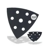 3x DFS Schutzauflage für Deltaschleifer Schleifplatte 93x93x93 mm 6-Loch [3er-SET] Klett Schutz Pad für bessere Haftung von Schleifpapier Dreieckschleifer