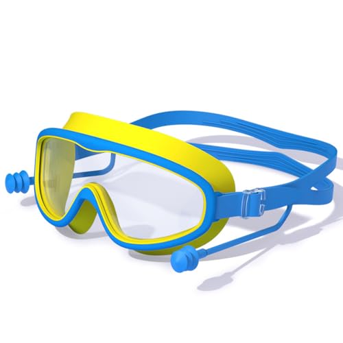 LICHUANUK Wave Kinder Schwimmbrille - Taucherbrille mit extra weichem Silikon für perfekte Passform und Abdichtung - Inkl. Aufbewahrungsbox - 3-7 Jahre - kinderleicht grössenverstellbar