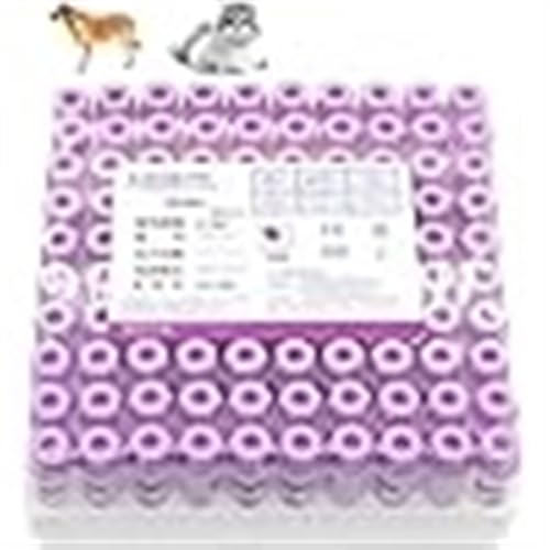 Vakuum-Blutentnahmeröhrchen für Veterinärlabore, 100 Stück 0,5 ml Vakuum-Blutentnahmeröhrchen, EDTA-Blutröhrchen aus Kunststoff, Laborröhrchen, Mikrovolumen-Peripherie-Blutentnahmeröhrchen für Tierkli