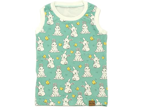 Kleine Könige Baby Kinder Shirt Tank Top ärmellos Jungen · Modell Küken Häschen Kleiner Hase Mint, weiß · Ökotex 100 Zertifiziert · Größe 122/128