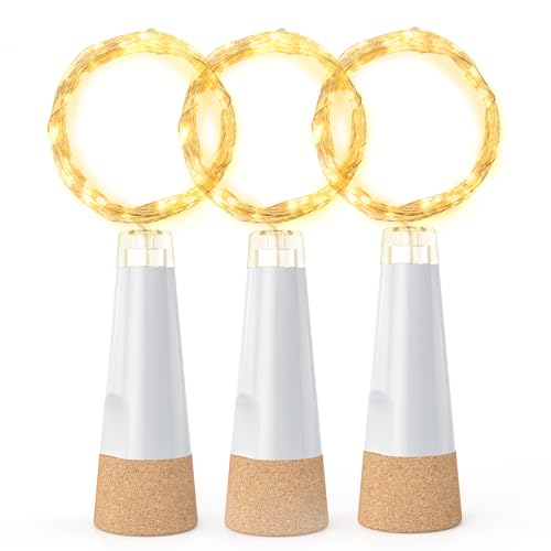 Flaschenlichter mit Korken, USB wiederaufladbares Weinflaschenlicht, batteriebetriebene Gläser, Lichterkette, 2025 verbesserte Lichterkette für Weihnachtsdekorationen