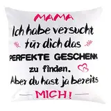 Rebundex Geburtstagsgeschenk für Geburtstag Mutter Beste Mama Geschenk Kissenbezug Personalisiert