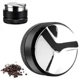 JASFLY Distributor Espresso Zubehör 51mm Barista Zubehör Leveler Tool Tamper Kaffee Zubehör kaffeeverteiler Kaffee-Nivellierer 304 Edelstahl (51mm)