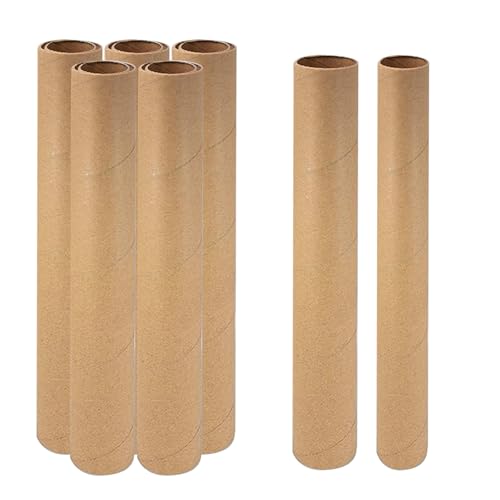 12 Stück Papprollen Bastelrollen 40x3,5cm und 40x4,5cm Runde Bastel Cardboard Tube Craft Rolls für DIY, Kreative Handarbeit und Kunstprojekte