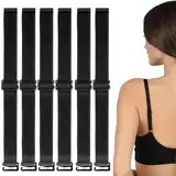 3 Paar BH Träger Halter, BH Träger Breit, Träger Zum Annähen, Bikini Träger Ersatz, Verstellbar Abnehmbar Multi-Size, Für Die Meisten Erwachsenen Frauen Geeignet, Schwarz (1.5 cm)