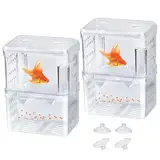 Fisch Ablaichkasten,Guador 2 Stücke Jungfisch Inkubator Schwimmende Laichkasten Aquarium Isolationsbox Aquarium Aufzuchtbehälter Jungfisch Inkubator für Aquarium Tank Züchter(M)