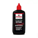 NIGRIN BIKE-CARE Allwetter-Kettenöl, 100 ml Flasche, Fahrradkettenöl, verringert Reibung, macht Fahrradketten leichtläufig